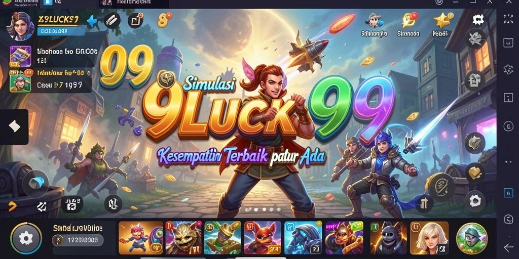 Screenshot utama menunjukkan pengalaman bermain 99LUCK99 dalam simulasi peluang.