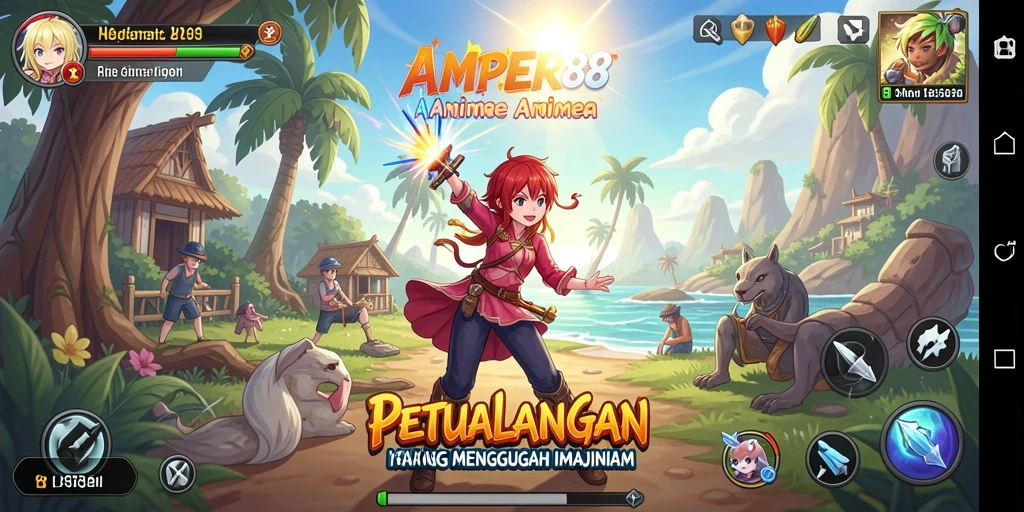 Tampilan menakjubkan dalam gameplay Anime AMPER88
