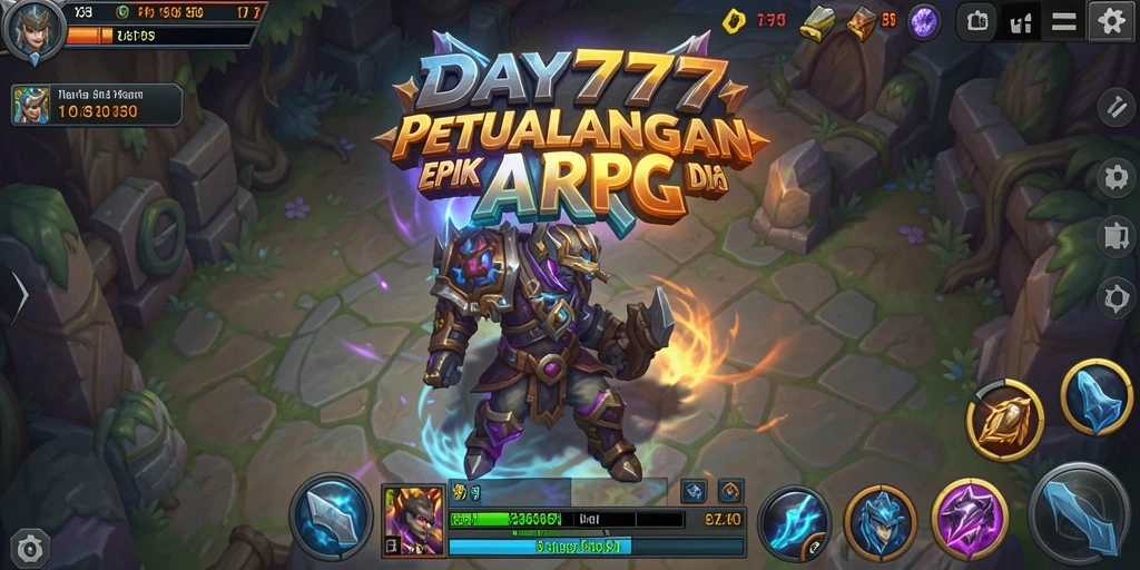 Screenshot dari gameplay epik DAY777 yang menampilkan pertempuran seru.