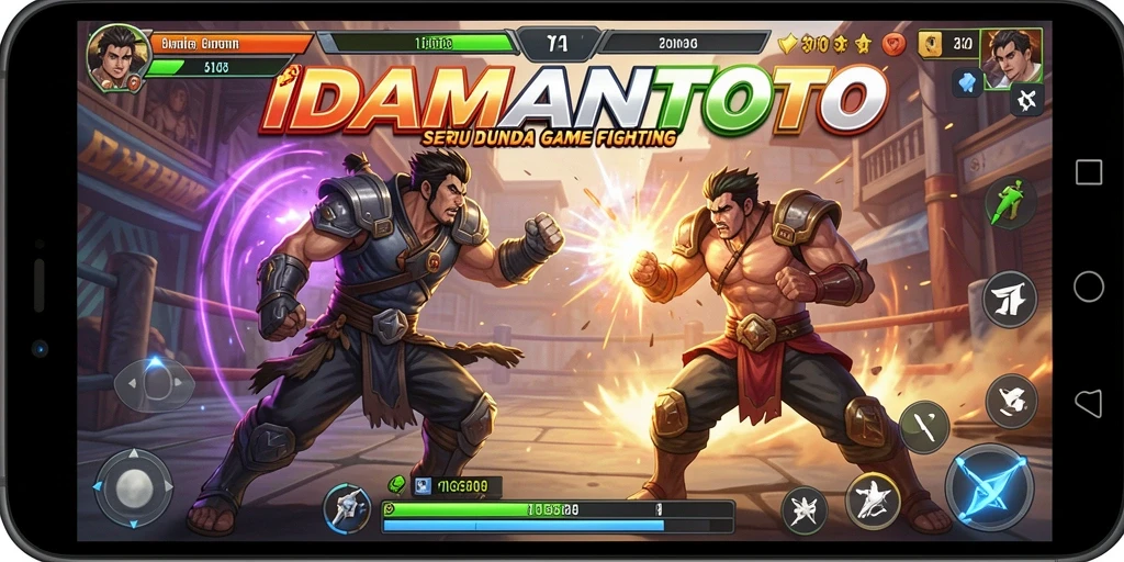 Screenshot gameplay IDAMANTOTO menunjukkan aksi pertarungan yang mendebarkan.