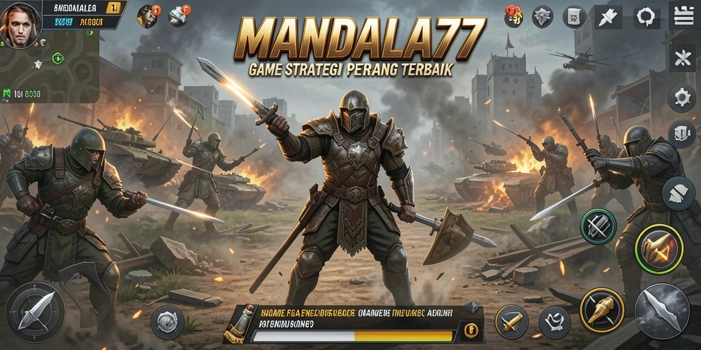 Gameplay strategis seru dalam MANDALA77 yang penuh aksi.