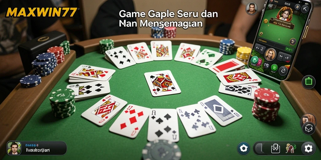 Gameplay <strong>MAXWIN77</strong> yang seru dan interaktif dalam bermain Gaple.
