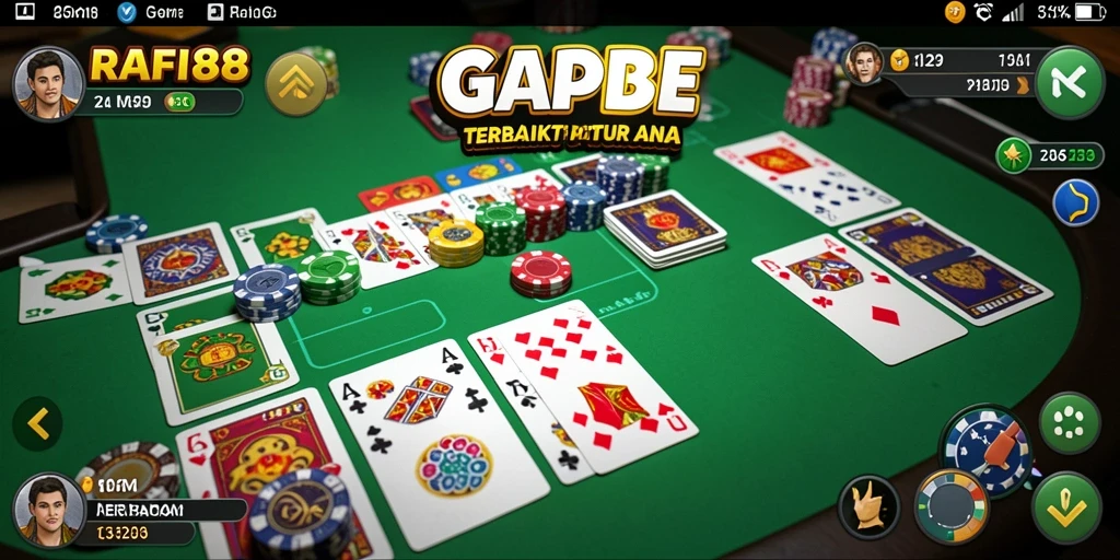 Tampilan menarik dari gameplay Gaple yang seru di RAFI88.