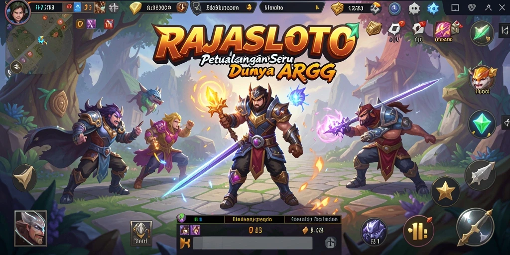 Tampilan gameplay menarik dalam petualangan ARPG RAJASLOTO.