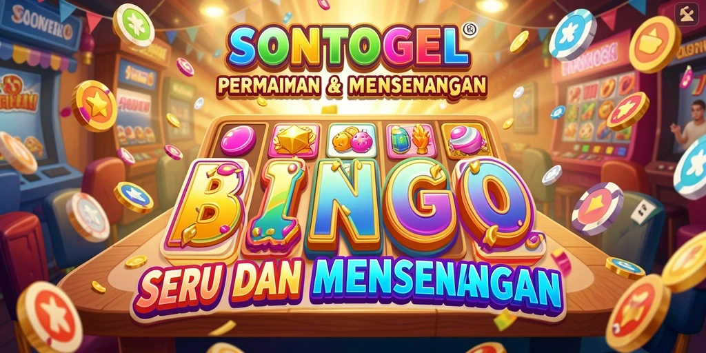 Tampilan utama gameplay Bingo SONTOGEL yang penuh warna dan seru.