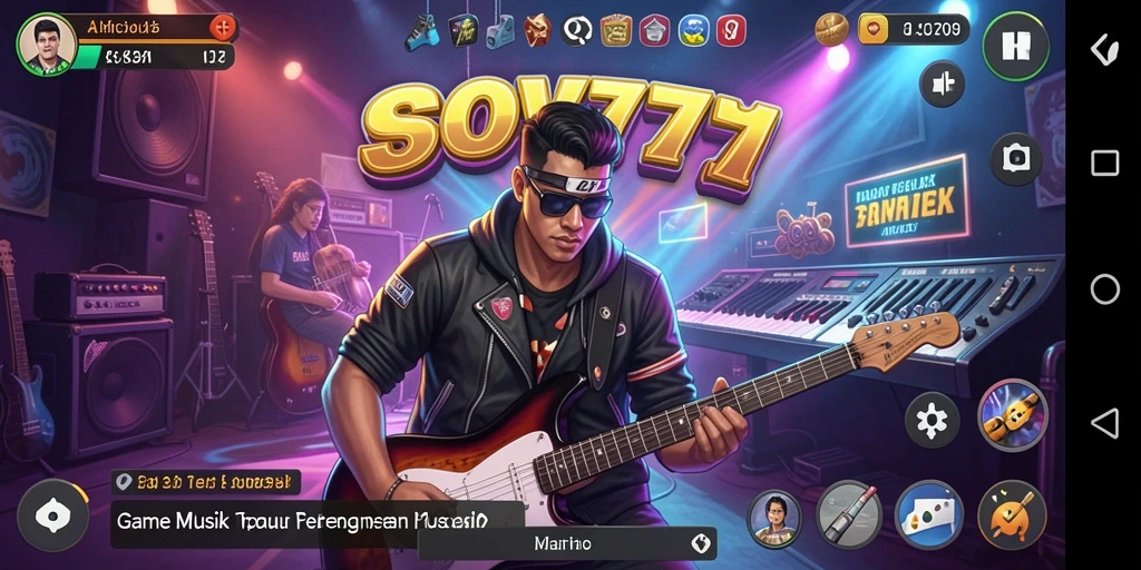 Screenshot gameplay menunjukkan momen seru bermain musik di SOV777.