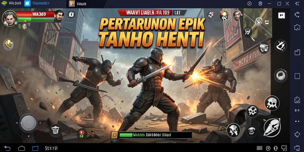 Screenshot gameplay WA369 menampilkan aksi pertarungan yang mendebarkan.
